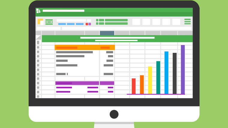 Piktogramm eines Bildschirms mit Daten und Diagrammen